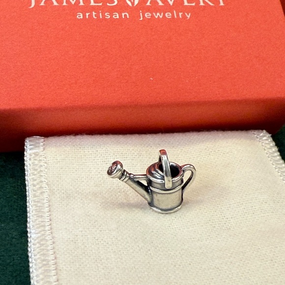 Retired James Avery Sterling Silver Watering Can Charm - Picture 2 of 6